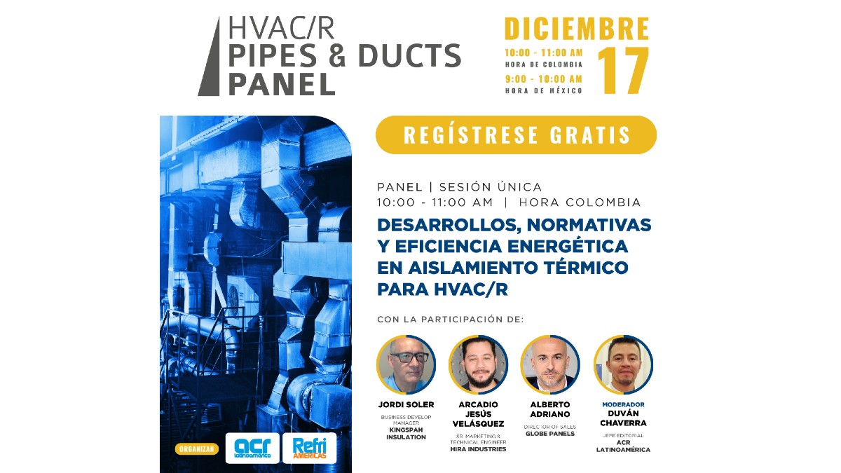 Panel sobre aislamiento térmico en HVAC/R