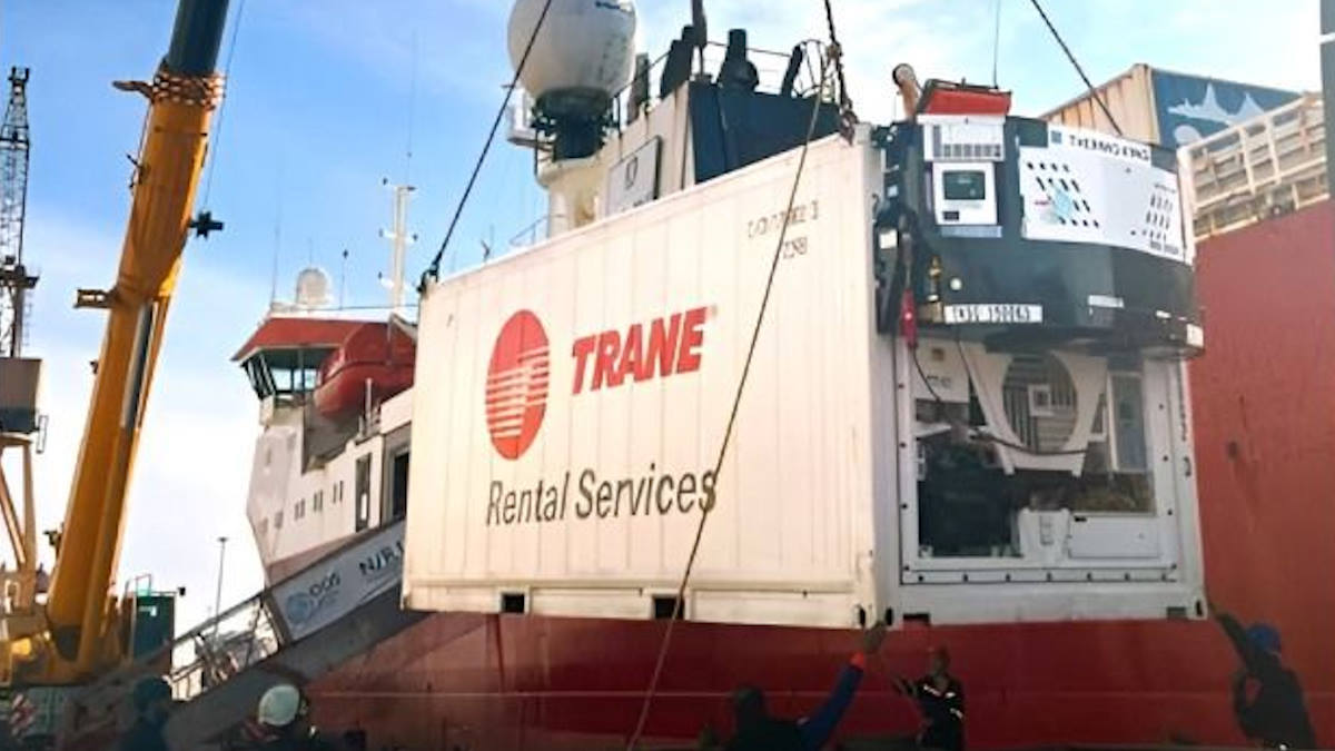 Transportan núcleos de hielo de la Antártida en SuperFreezer de Trane